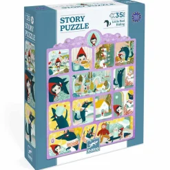 Djeco Puzzle opowieść - CZERWONY KAPTUREK 35 el.