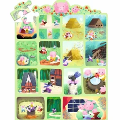 Djeco Puzzle opowieść - TRZY MAŁE ŚWINKI 35 el.