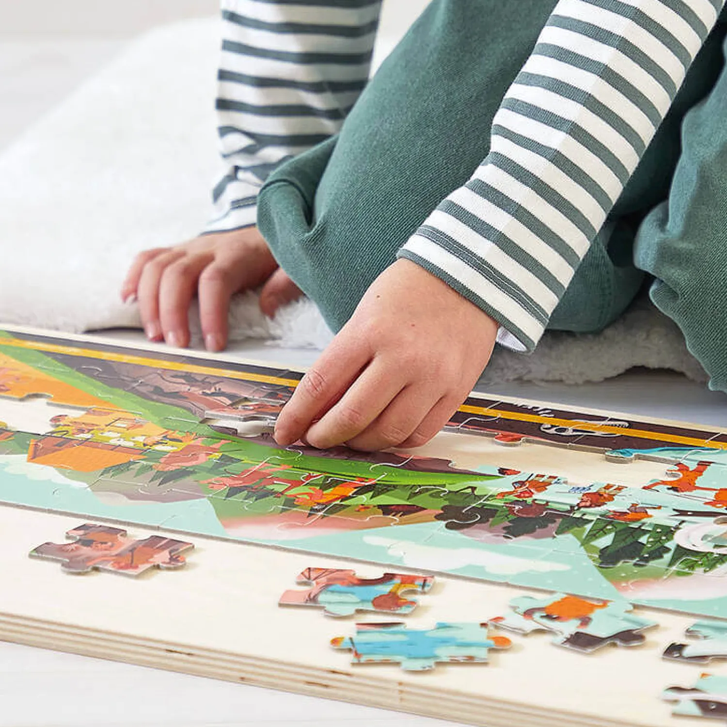 Janod Puzzle panoramiczne w walizce Prehistoria 100 elementów