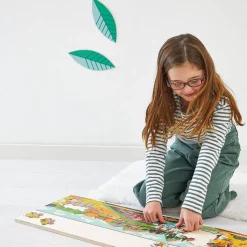 Janod Puzzle panoramiczne w walizce Prehistoria 100 elementów
