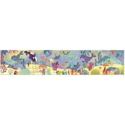Janod Puzzle panoramiczne w walizce Morskie stworzenia 36 elementów 4+