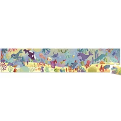 Janod Puzzle panoramiczne w walizce Morskie stworzenia 36 elementów 4+