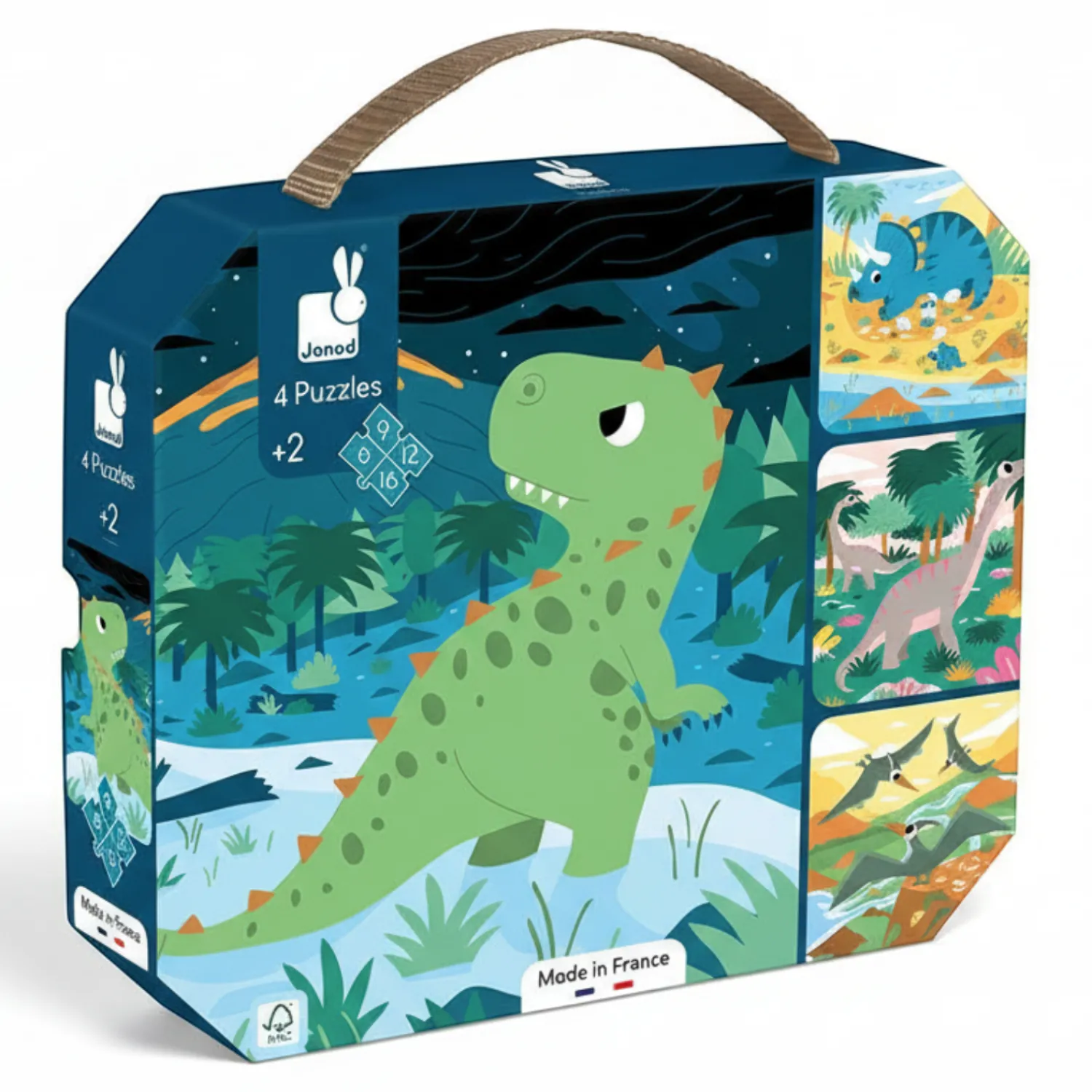 Janod Puzzle progresywne Dinozaury - 4 układanki 3+