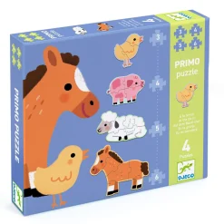 Djeco Puzzle progresywne FARMA 3,4,5,6 elem.