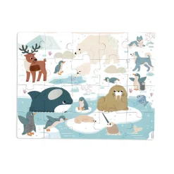 Janod Puzzle sensoryczne dotykowe Kraina polarna 20 el. 2+
