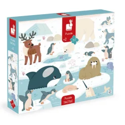 Janod Puzzle sensoryczne dotykowe Kraina polarna 20 el. 2+