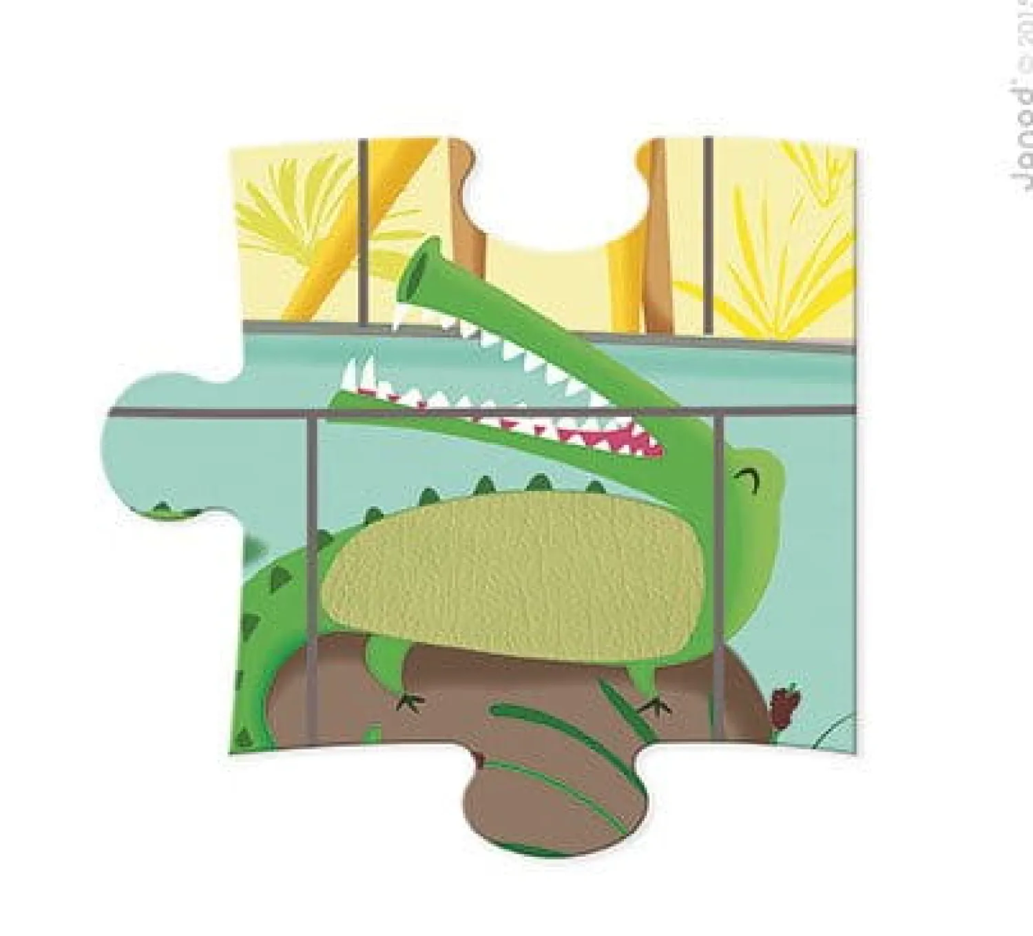 Janod Puzzle sensoryczne 20 elementów Wycieczka do zoo