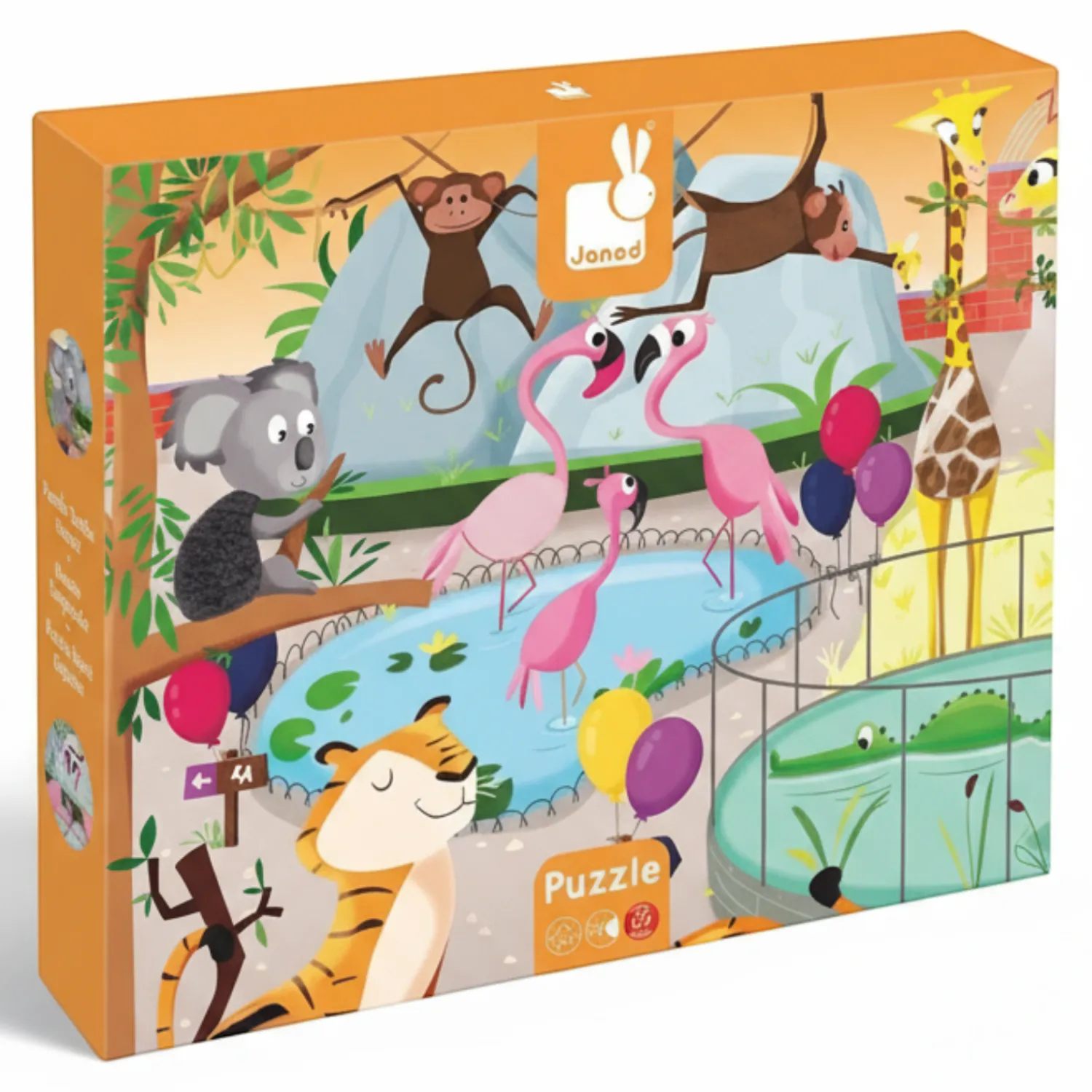 Janod Puzzle sensoryczne 20 elementów Wycieczka do zoo