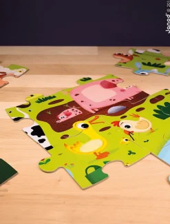 Janod Puzzle sensoryczne 20 elementów Farma