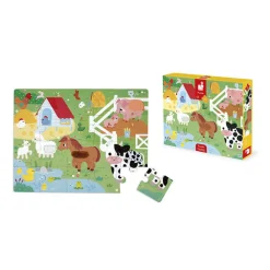 Janod Puzzle sensoryczne Farma 20 el. 2+