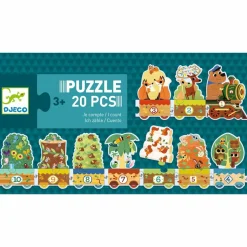 Djeco Puzzle trio LEŚNY POCIĄG 20 el.