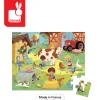 Janod Puzzle w walizce Dzień na farmie 24 elementy 3+