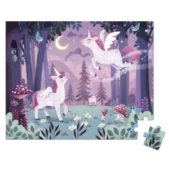 Janod Puzzle w walizce Jednorożce 54 elementy 5+