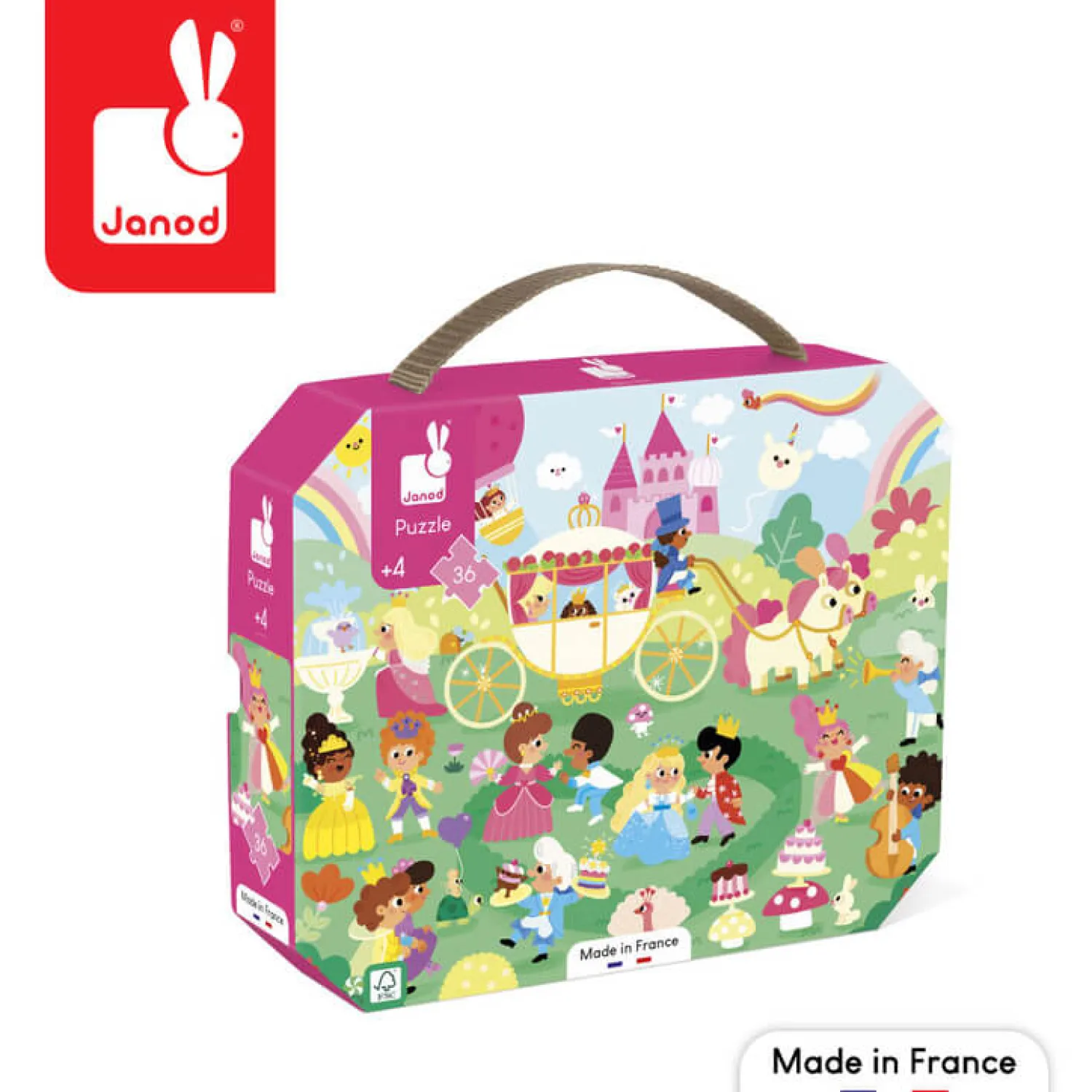 Janod Puzzle w walizce Księżniczki 36 elementów 4+