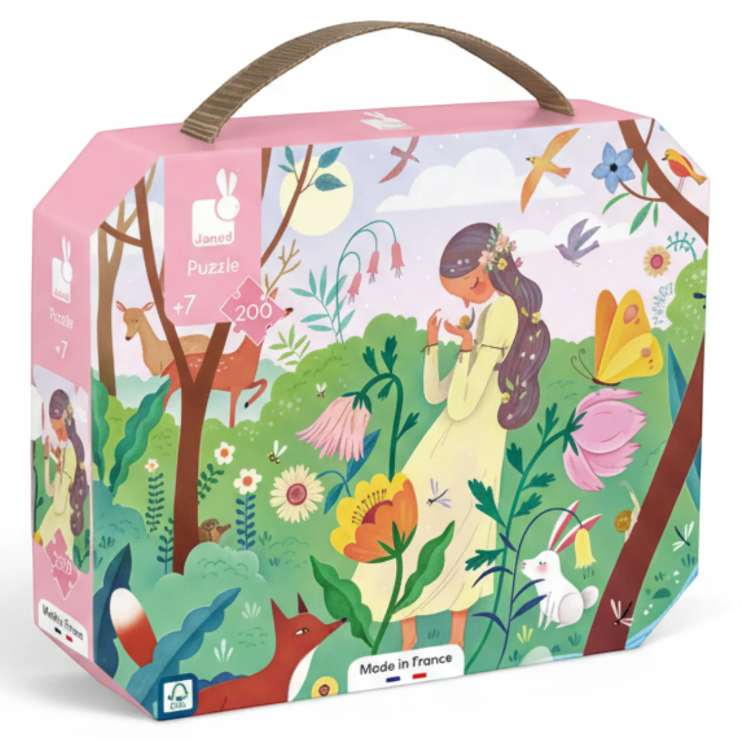 Janod Puzzle w walizce Matka natura 200 elementów