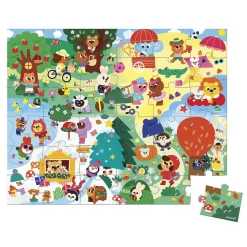 Janod Puzzle w walizce 4 pory roku 36 elementów 4+