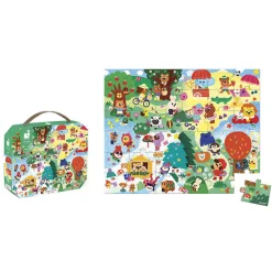 Janod Puzzle w walizce 4 pory roku 36 elementów 4+