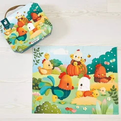 Janod Puzzle w walizce Witajcie na farmie 20 elementów