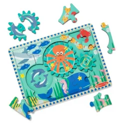 Melissa & Doug Puzzle z zębatkami Podwodny świat