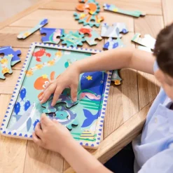 Melissa & Doug Puzzle z zębatkami Podwodny świat