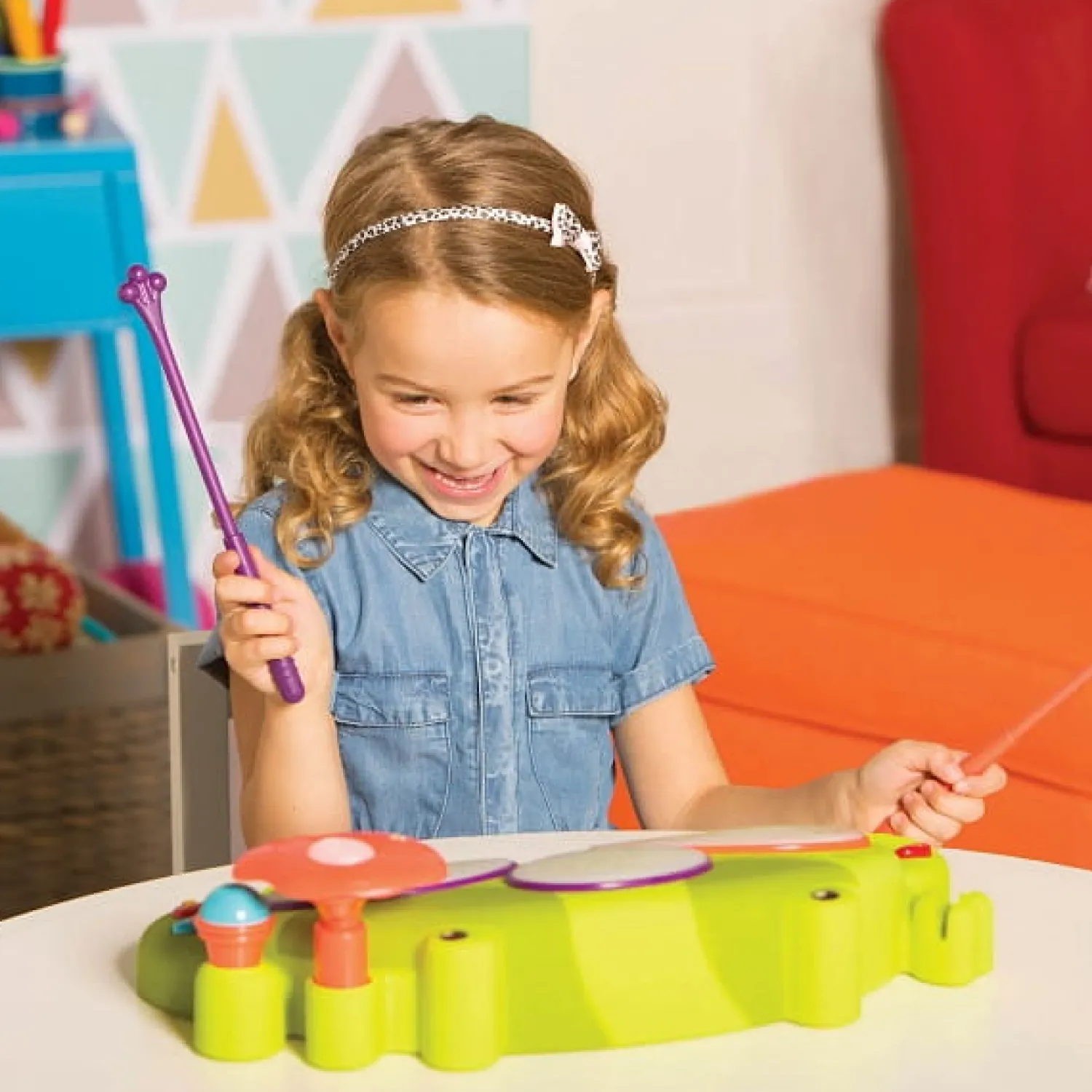 B.Toys Ribbit-tat-tat – perkusja-żaba