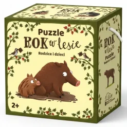 Wydawnictwo Nasza Księgarnia Rok w lesie PUZZLE. Rodzice i dzieci