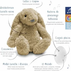 Zazu RO Szumiąca Lampka Nocna Królik Beige