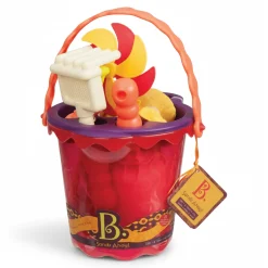 B.Toys Sands Ahoy! – wiaderko z akcesoriami do piasku CZERWONE