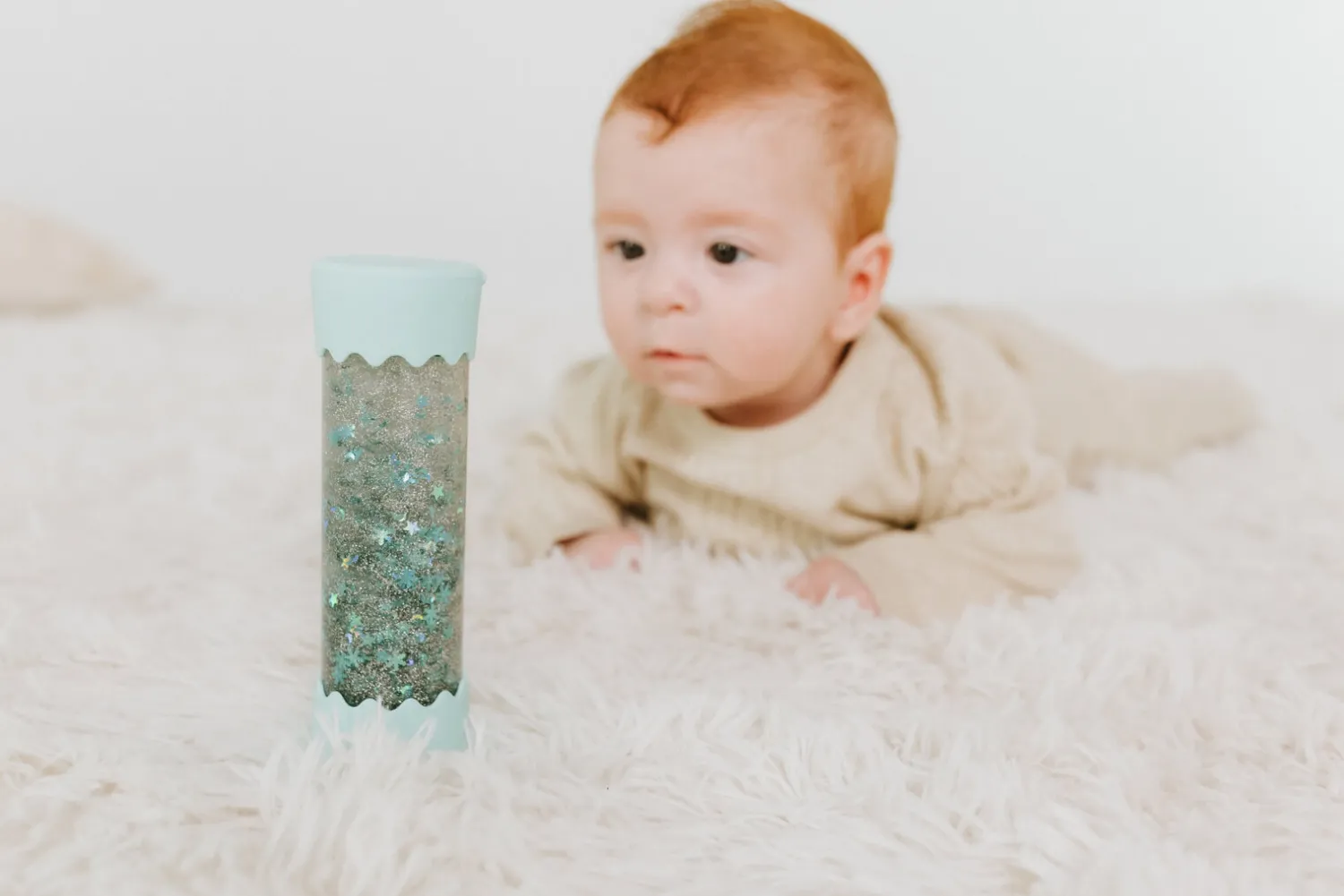 Jellystone Sensoryczna butelka dla niemowląt SOFT MINT