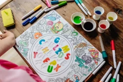HeyDoodle Sensoryczna Mata Silikonowa do Kolorowania A3 - Alfabetyczna Zupa