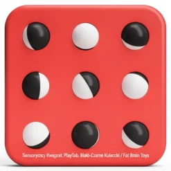 Fat Brain Toys Sensoryczny Kwadrat. PlayTab. Biało-Czarne Kuleczki