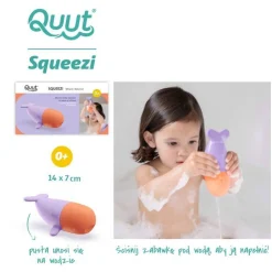 QUUT Silikonowa zabawka do kąpieli Squeezi Whale