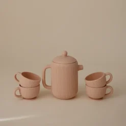 Mushie Silikonowa zastawa do herbatki - Blush