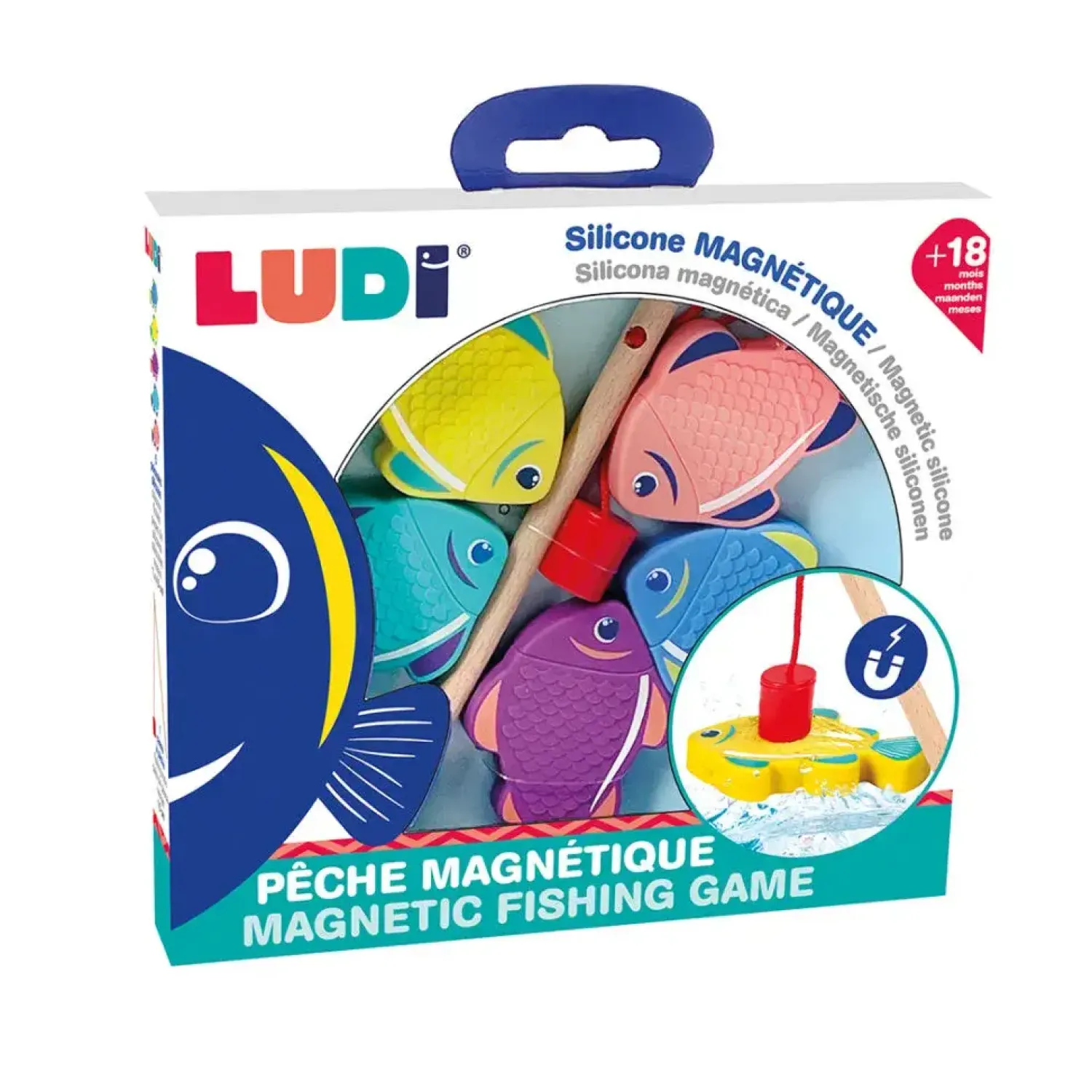 LUDI Silikonowe rybki do łowienia na magnes