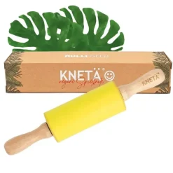 KNETA Silikonowy wałek do ciastoliny Rolli - żółty