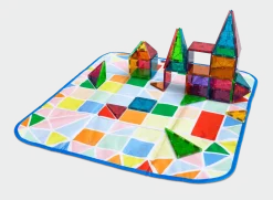 Dzieci Magna-Tiles Skrzynia na klocki - Mata interaktywna 2w1