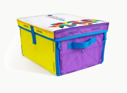 Dzieci Magna-Tiles Skrzynia na klocki - Mata interaktywna 2w1