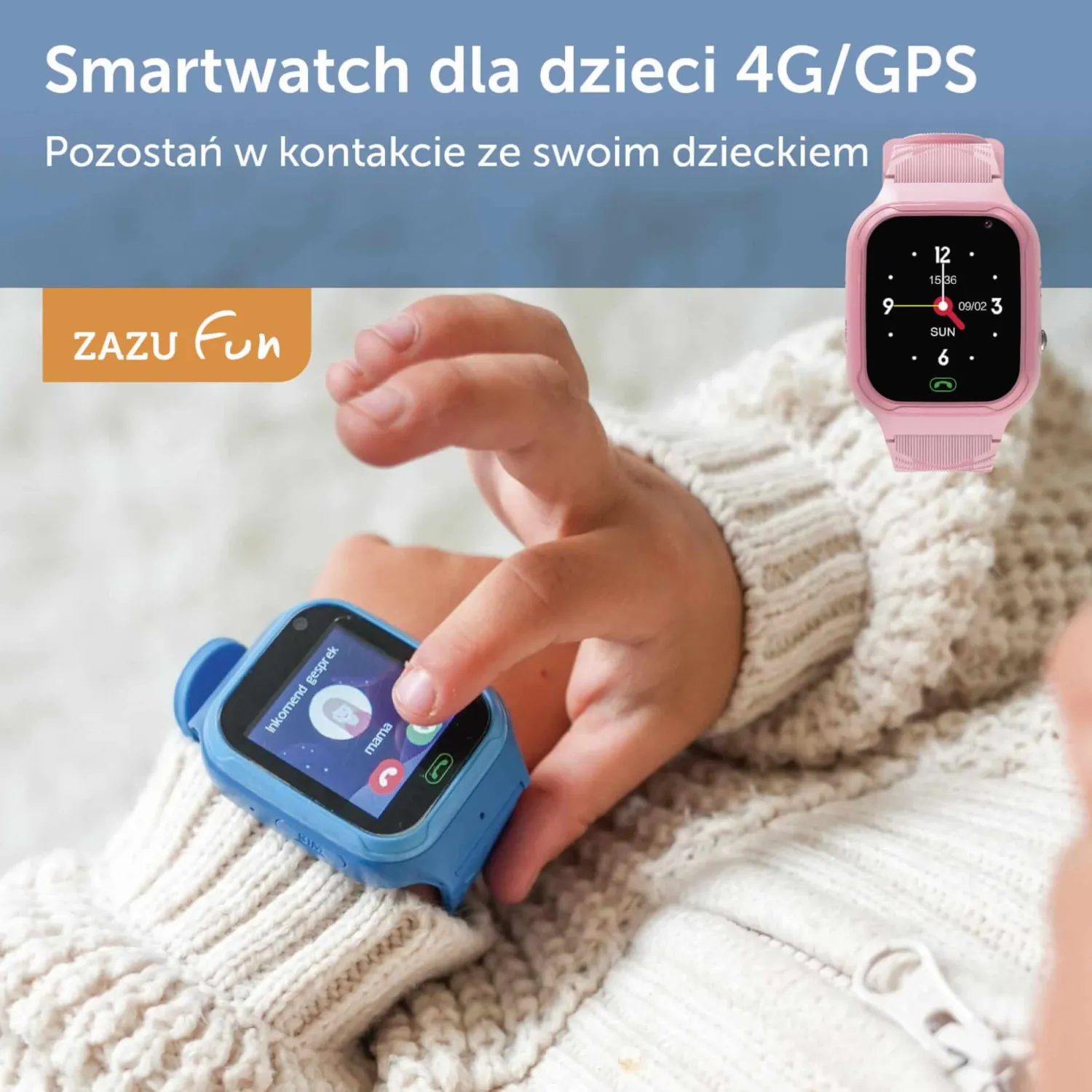 Zazu Smartwatch dla dzieci - Niebieski