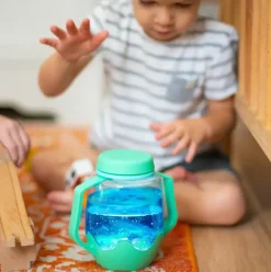Dzieci Glo Pals Słoik sensoryczny do napełnienia wodą - niebieski