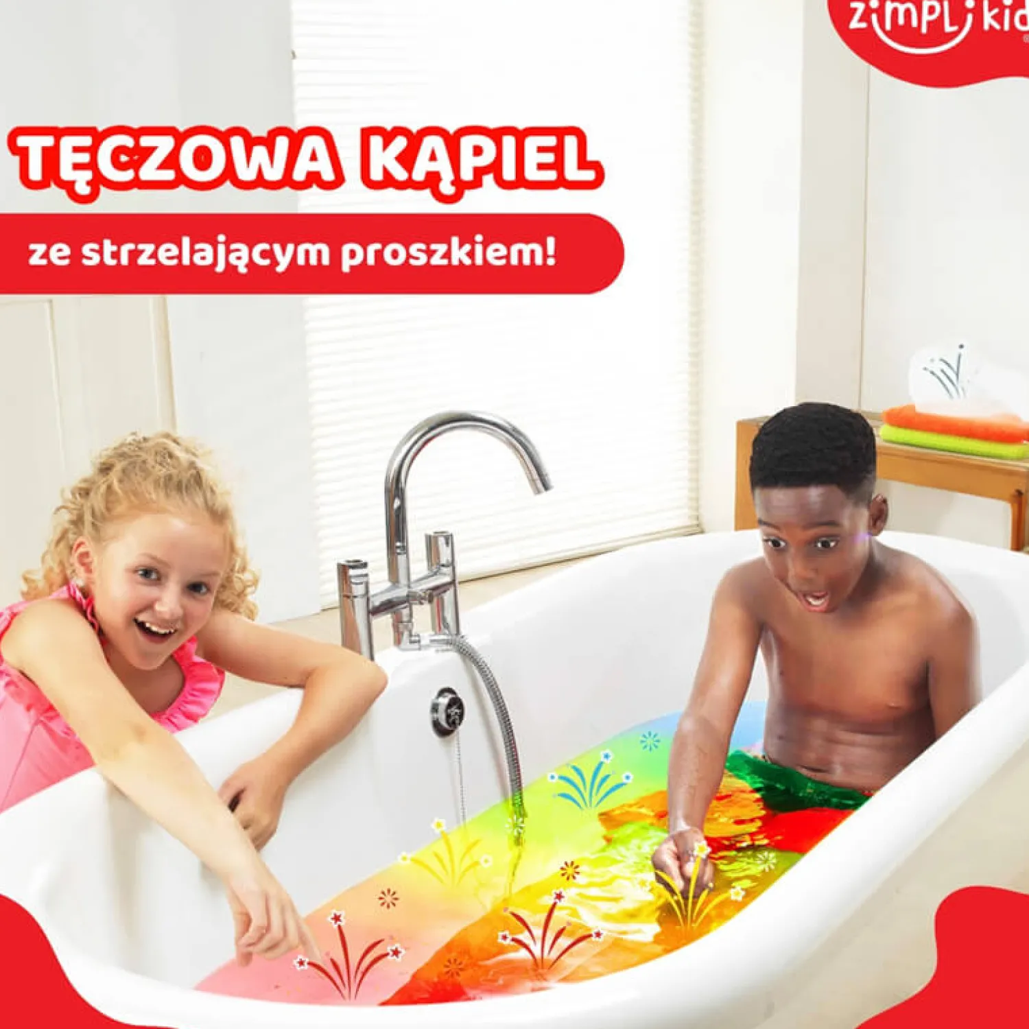 Zimpli Kids Strzelający proszek do kąpieli Crackle Baff Colours 6 użyć 6 kolorów 3+