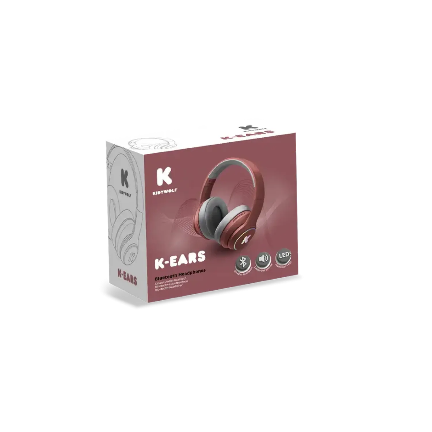 Kidywolf Słuchawki K-EARS - czerwone