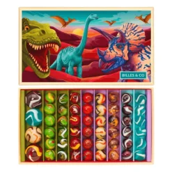 Billes & Co Szklane kulki DINOZAURY