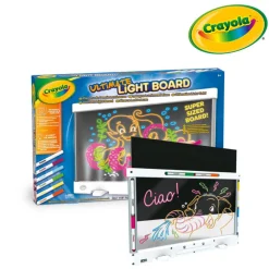 Crayola Tablica podświetlana do rysowania dla dzieci LED z 6 żelowymi flamastrami 6+