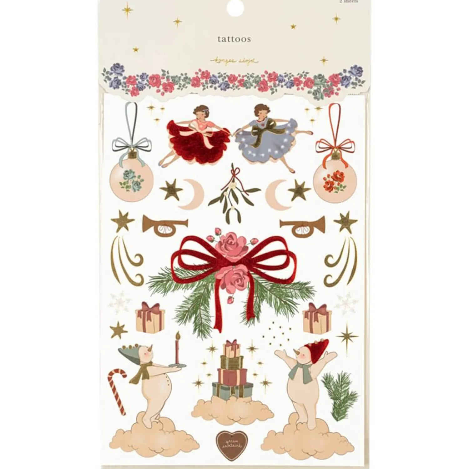 Konges slojd Tatuaże christmas multi - baletnice i kokardy