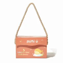 Miniu Tęczowe chmurki do kąpieli dla dzieci, 3 x 130g