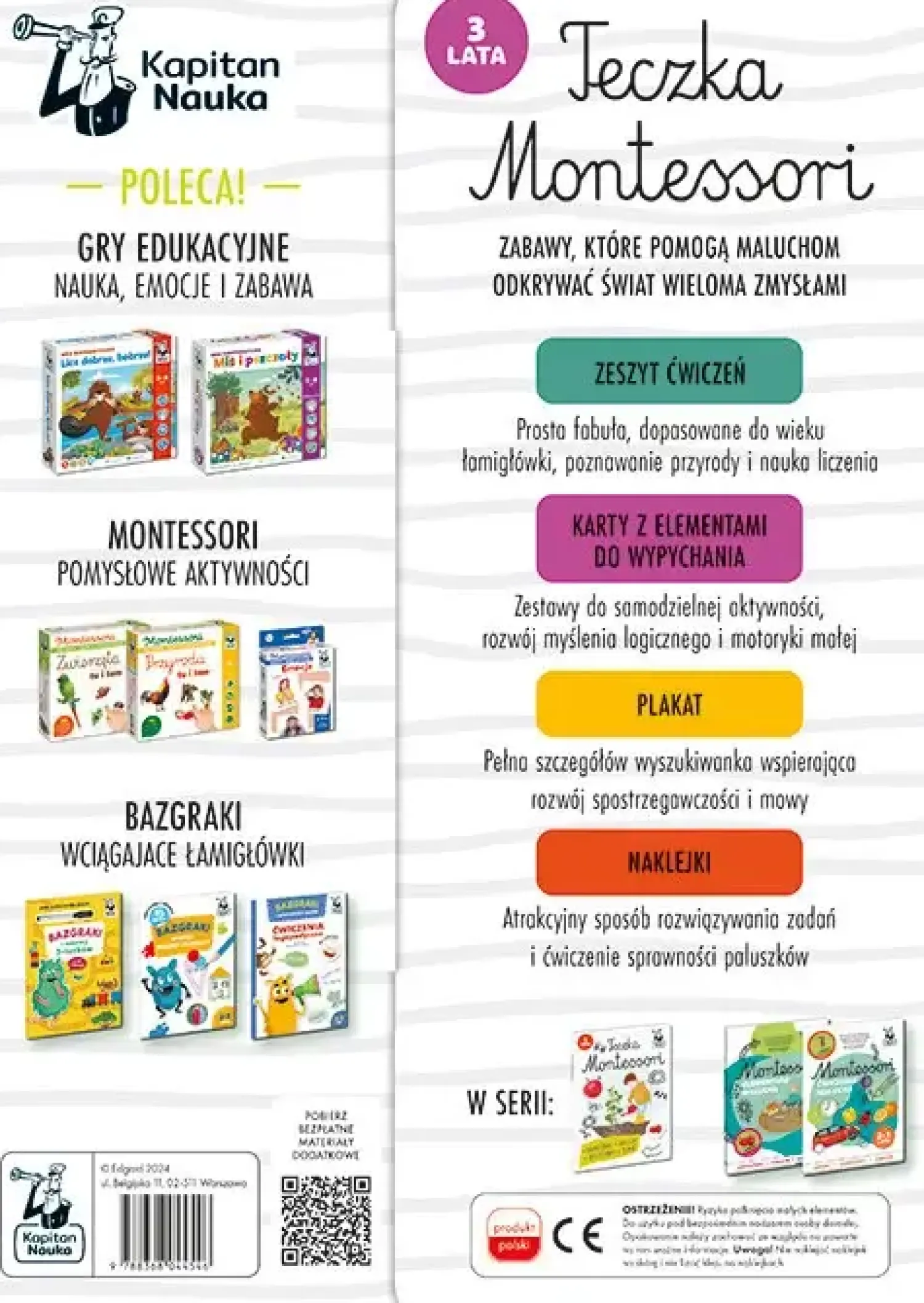 Kapitan Nauka Teczka Montessori. 3 lata