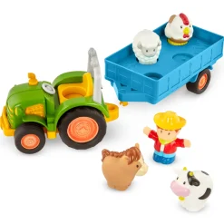Battat Traktor z przyczepą, rolnikiem i zwierzętami - Farming Fun Tractor