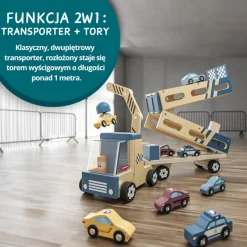 TOPBRIGHT Transporter samochodów i tor wyścigowy 2w1, 36m+