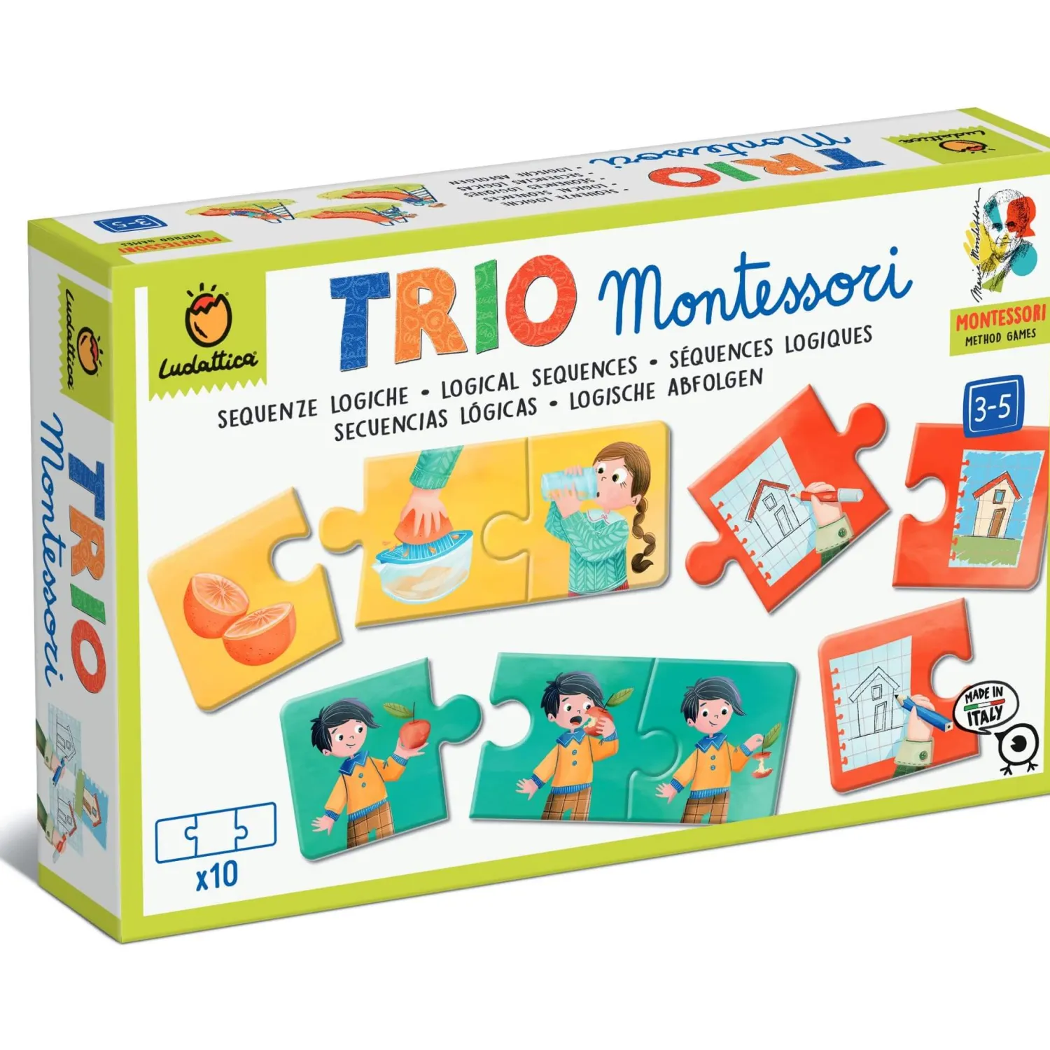 Ludattica TRIO Montessori - gra-układanka - CIĄGI LOGICZNE