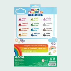 Ooly Trójkątne Kredki Malucha Jumbo, Happy Triangles - 12 szt.
